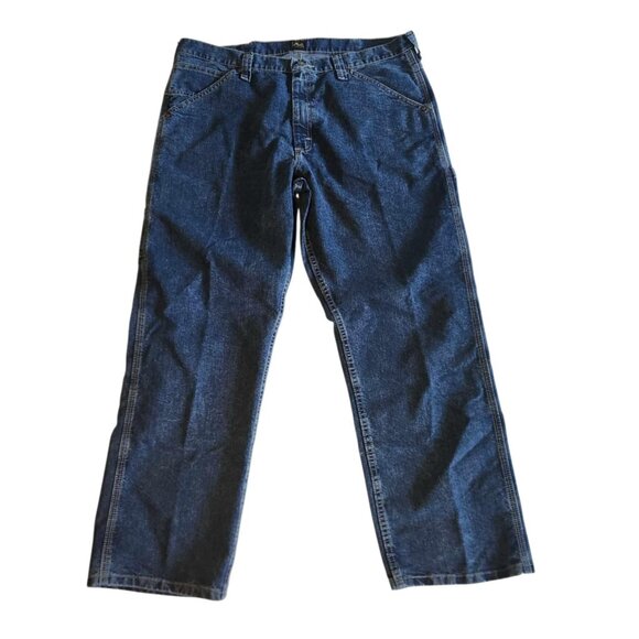 LEE Carpenter Jeans Loose Fit Stretch Utility Dark Blue Mens 38x30 Skater EUC - Picture 1 of 16